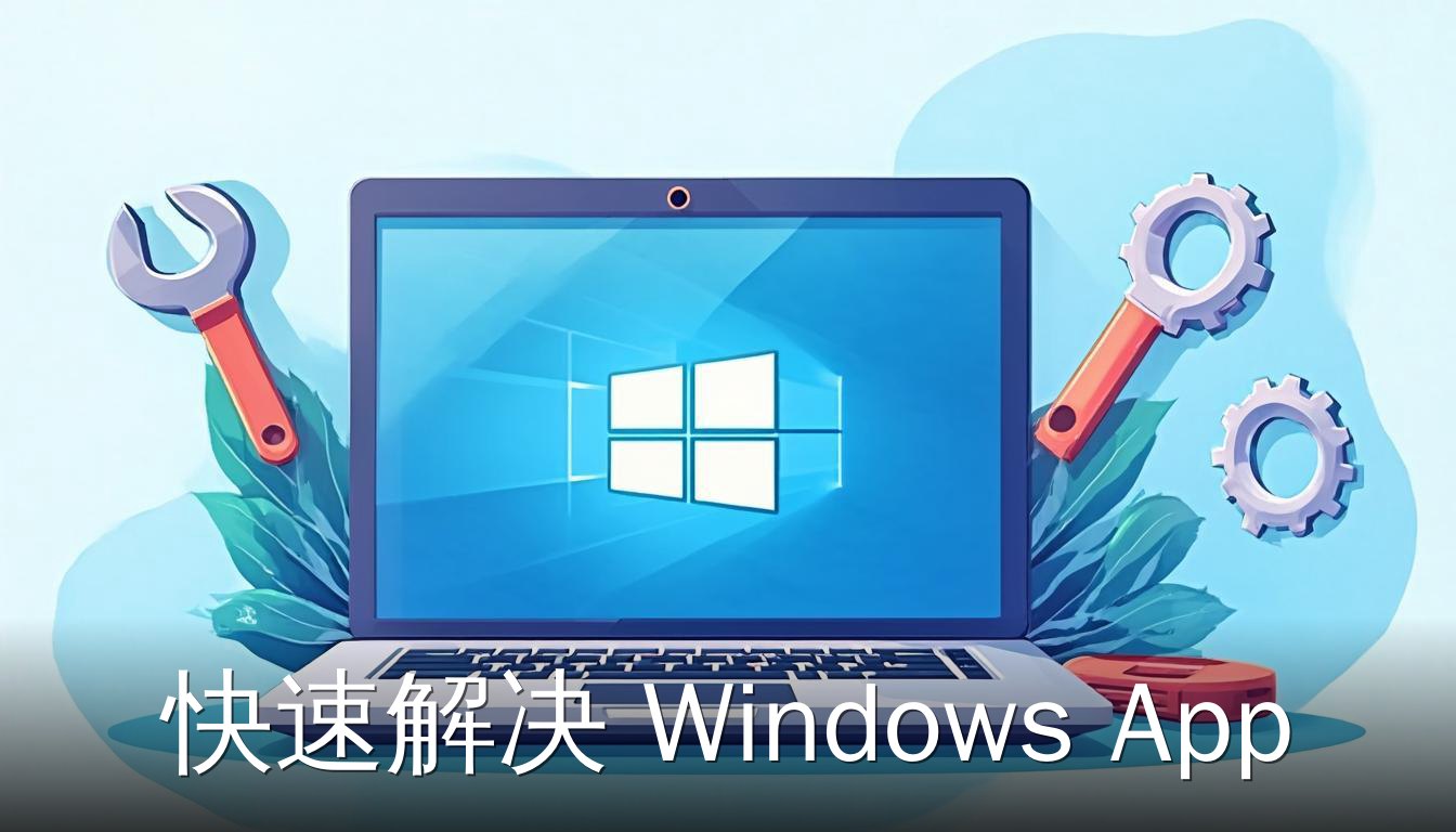 Windows应用问题诊断与修复指南，电脑和工具图标